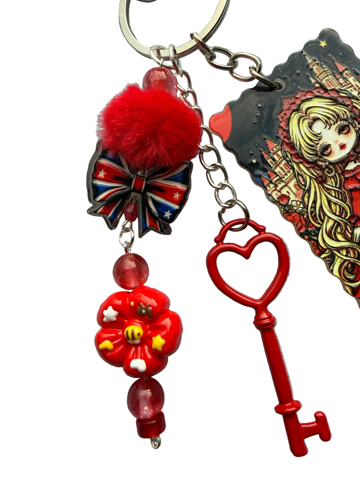 Scarlet Royalty Gothic Princess Keychain