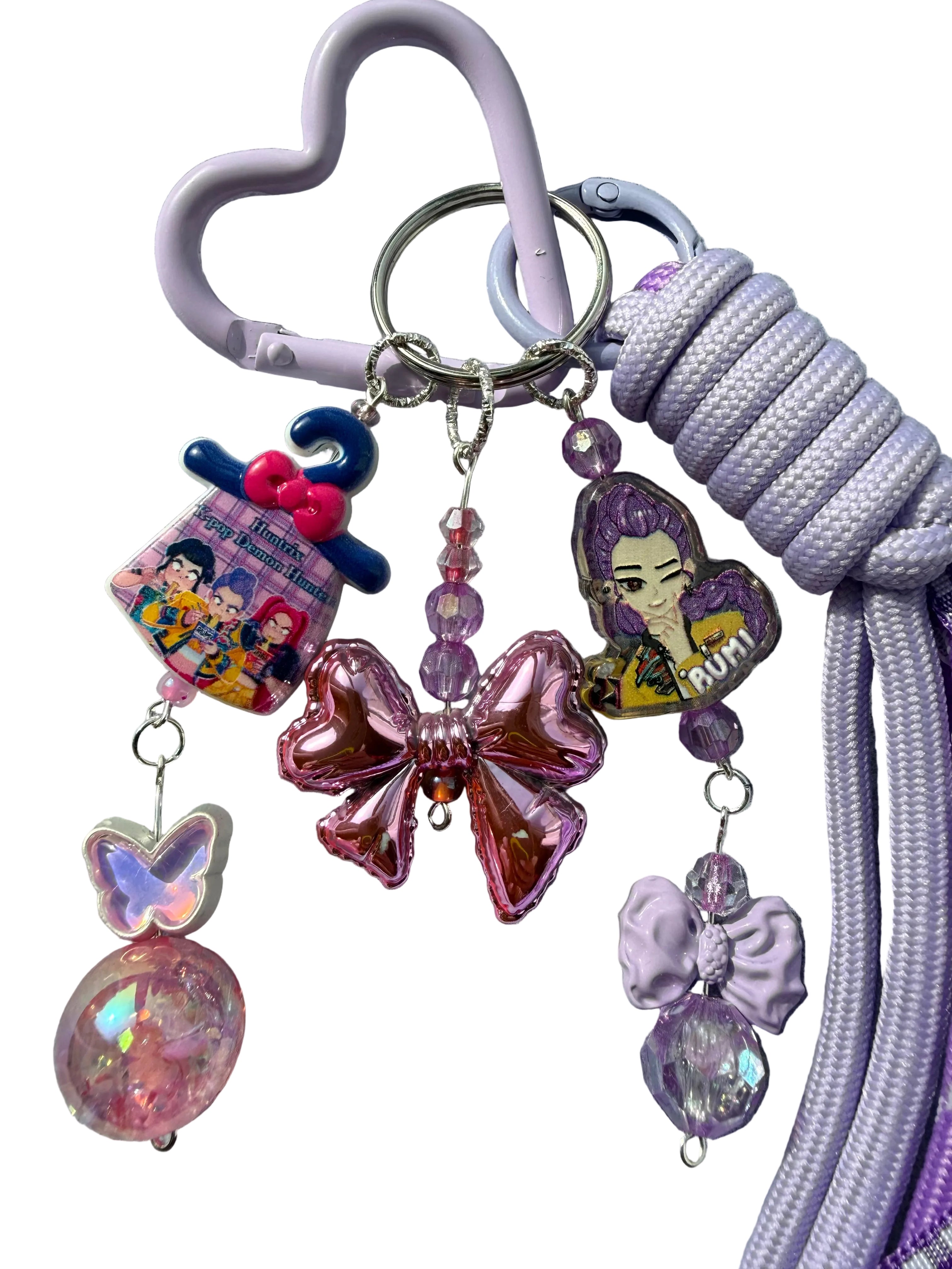 Purple girl bag charm