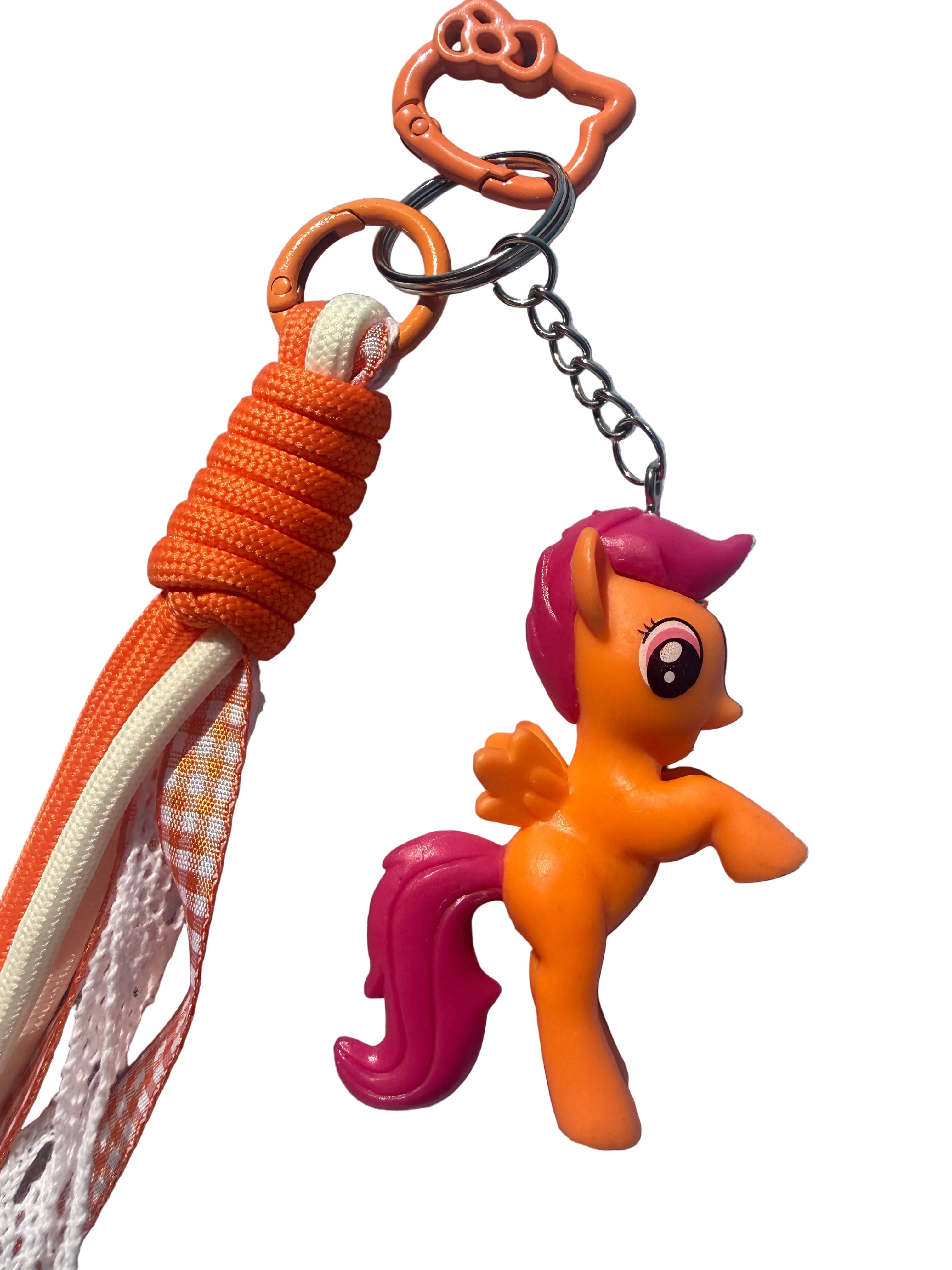 Orange Pegasus Pony Keyring | Cute Kawaii Bag Charm