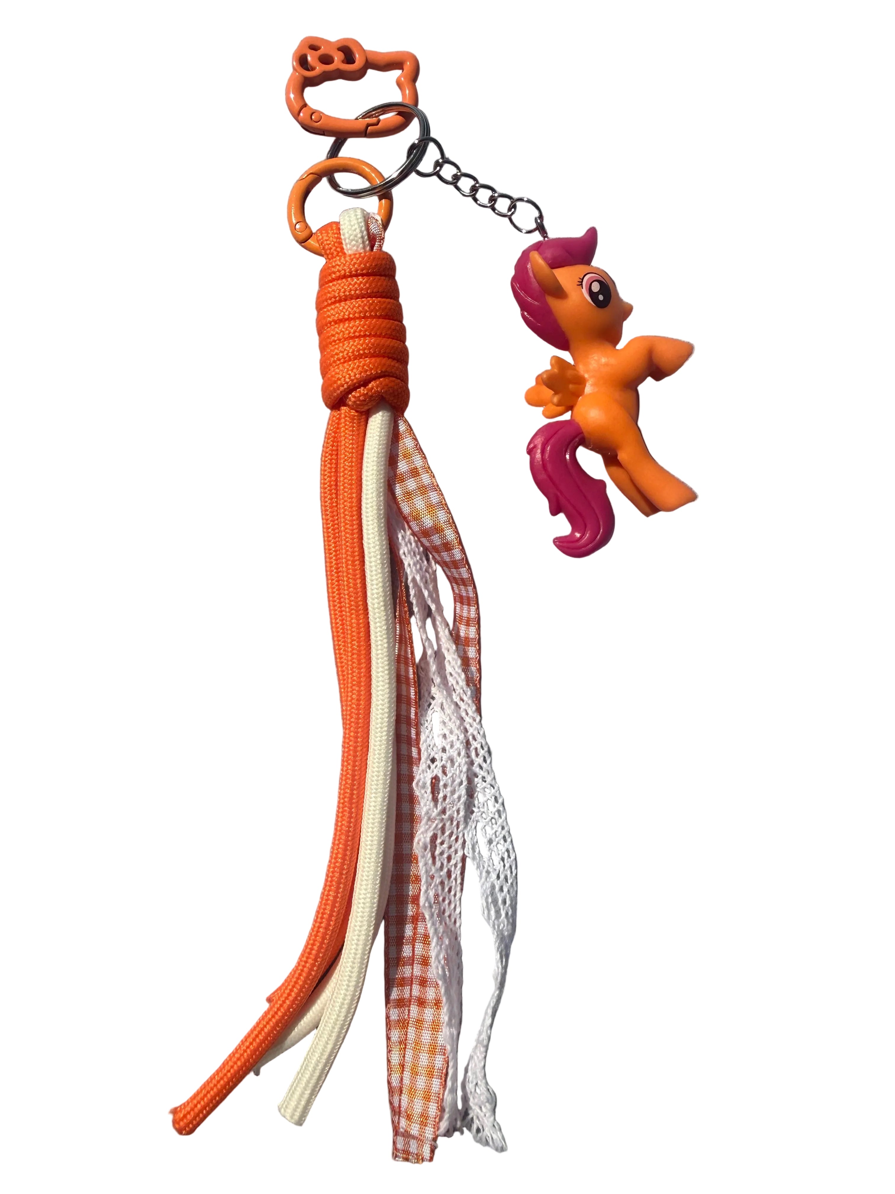 Orange Pegasus Pony Keyring | Cute Kawaii Bag Charm