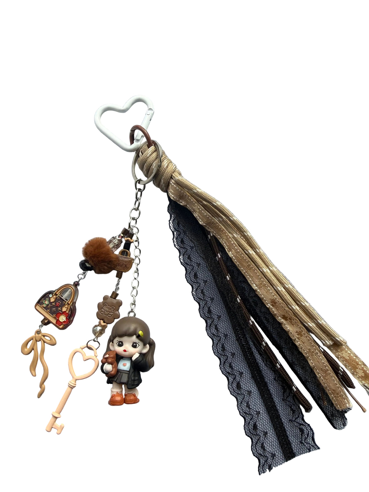 Cinnamon Schoolgirl | Luxury Doll Bag Charm & Keyring