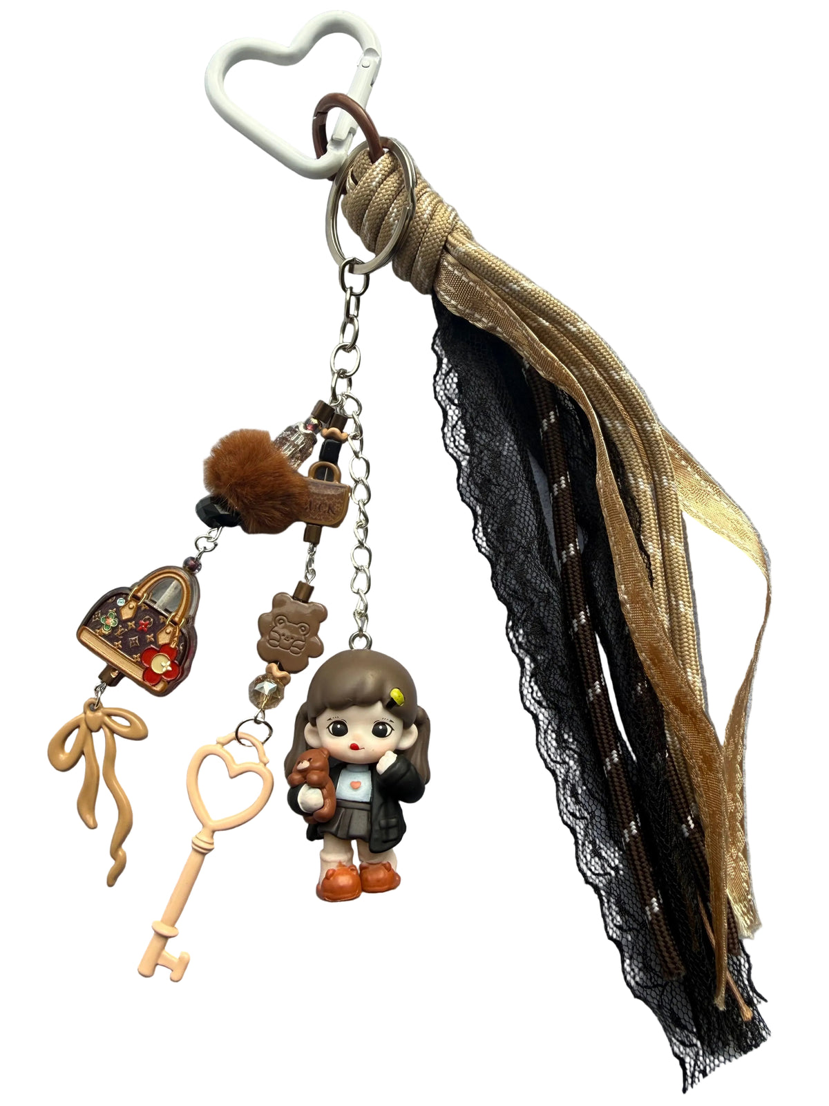 Cinnamon Schoolgirl | Luxury Doll Bag Charm & Keyring