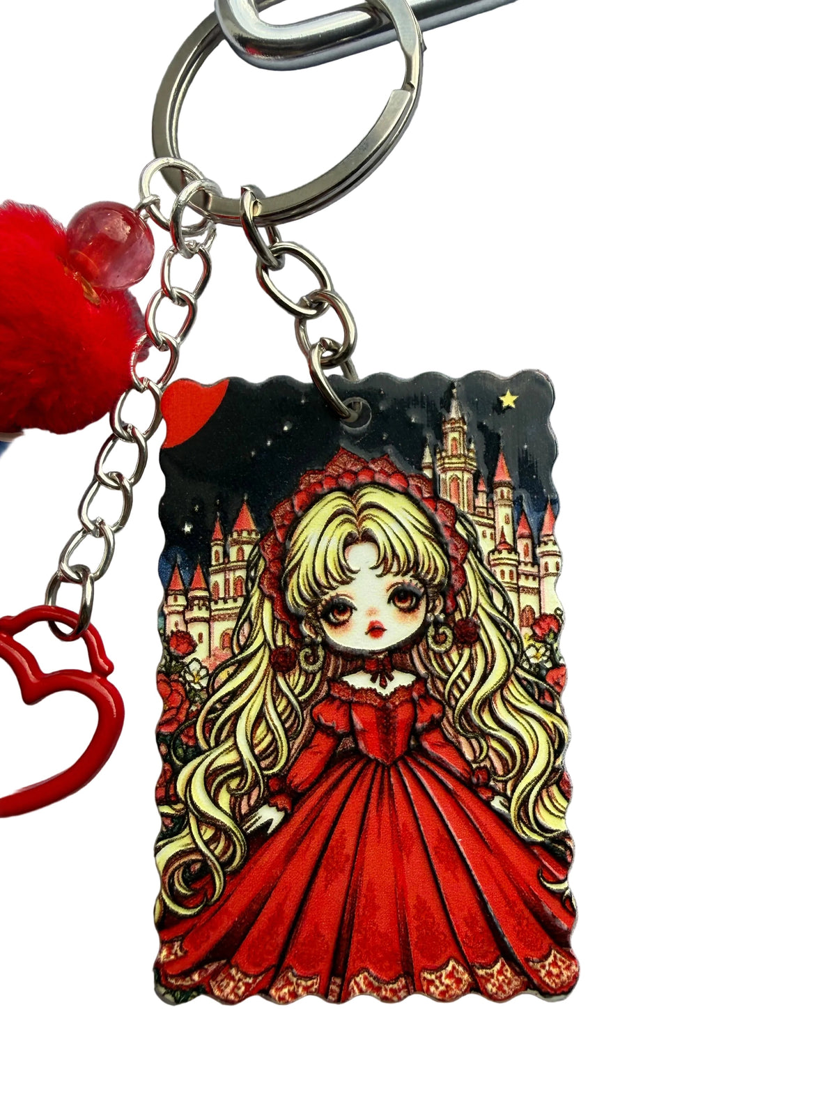 Scarlet Royalty Gothic Princess Keychain
