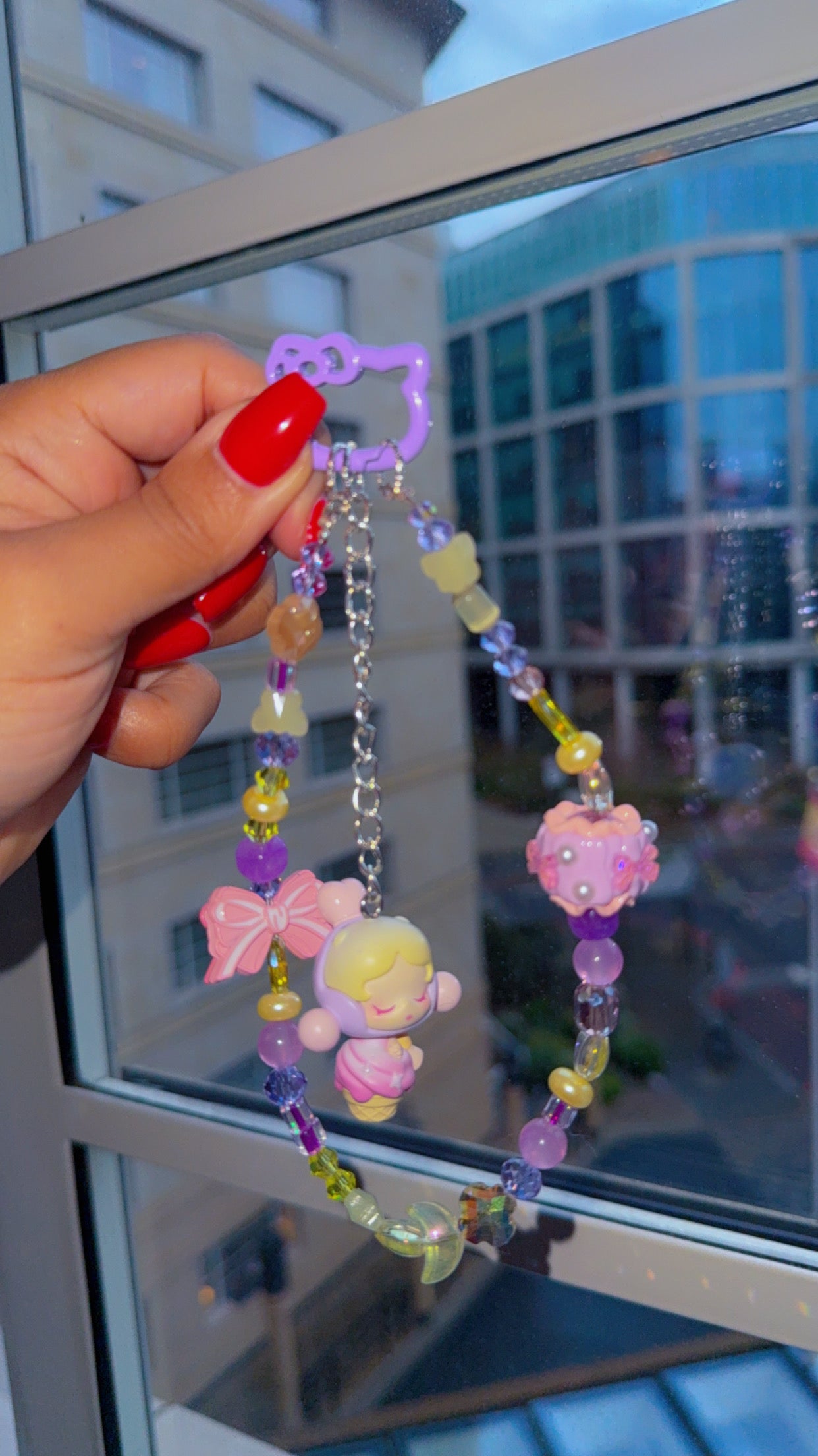 Skull panda doll and phone charm 💜