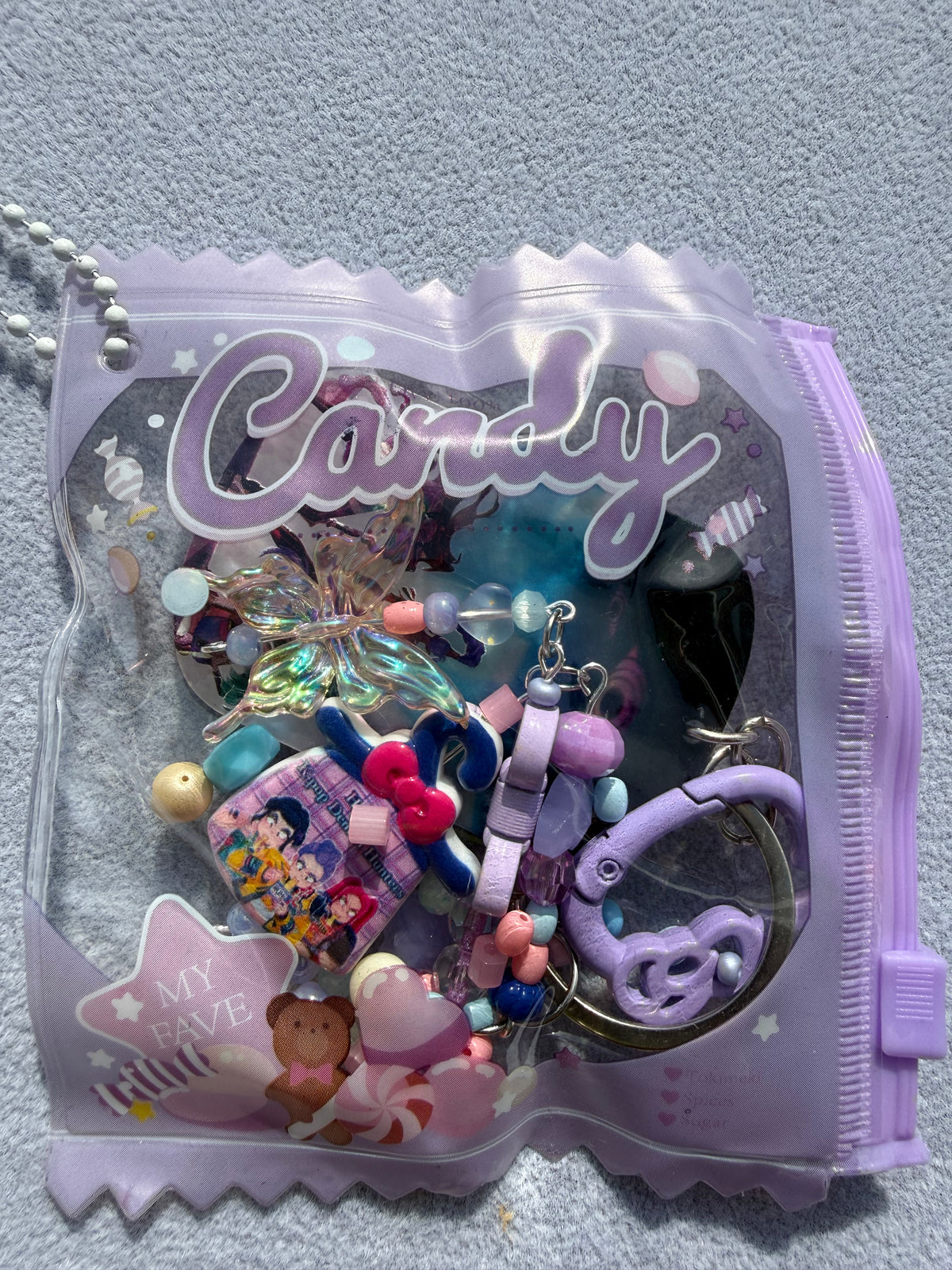 Purple Candy Pop Charm Bag 💜🍬