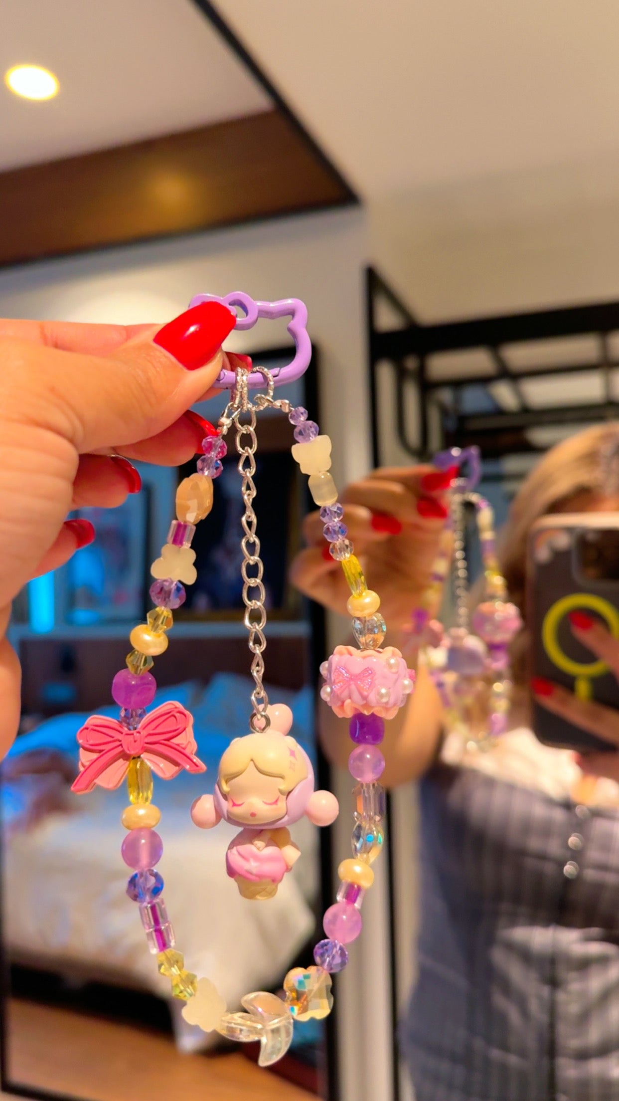 Skull panda doll and phone charm 💜